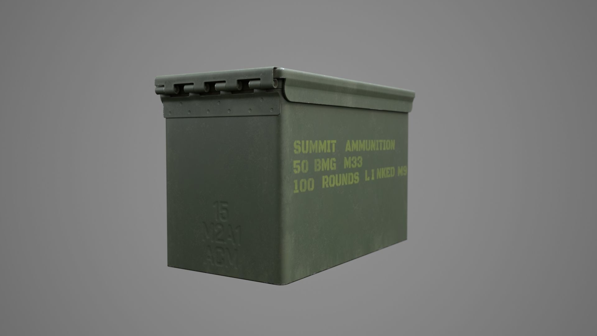 M2A1 Ammo Can HQ 3D model_11
