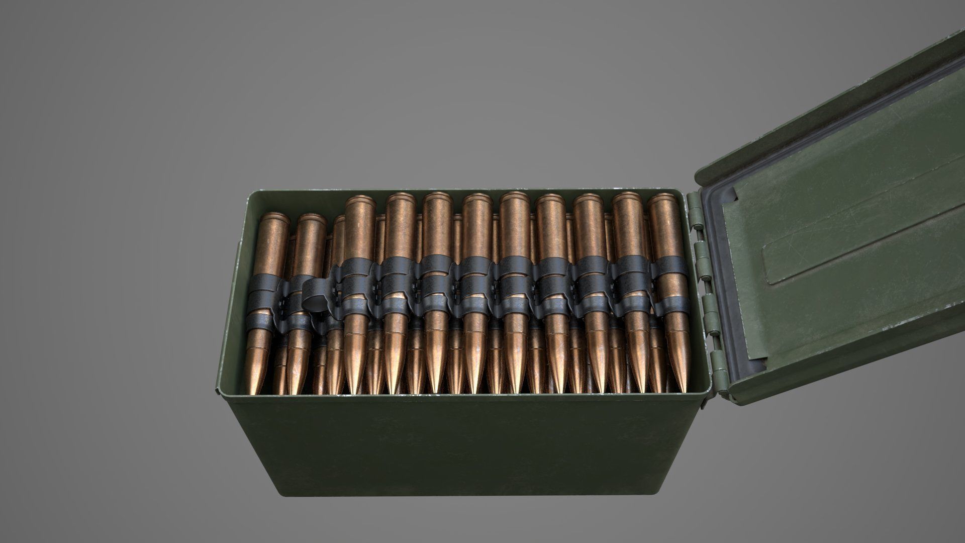 M2A1 Ammo Can HQ 3D model_4