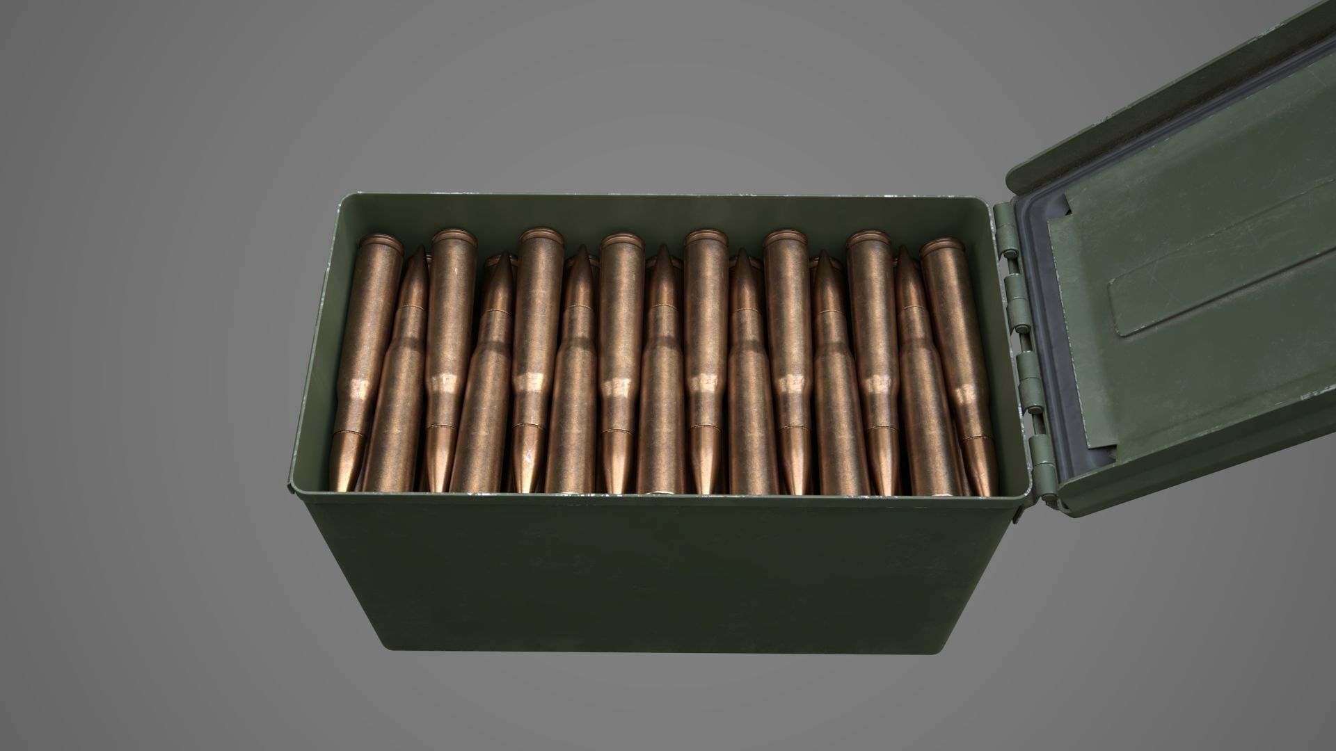 M2A1 Ammo Can HQ 3D model_6