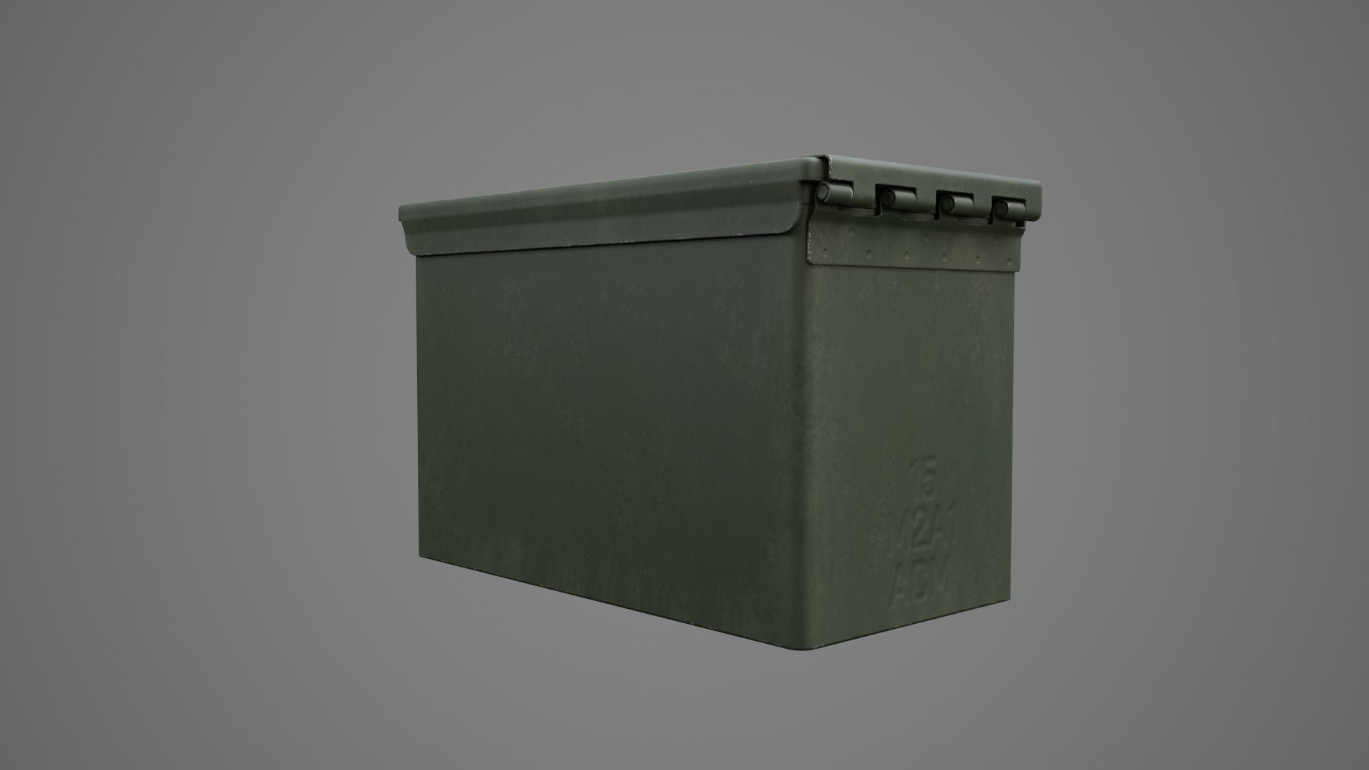 M2A1 Ammo Can HQ 3D model_10
