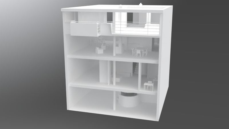 Maison Cook Villa - Le Corbusier 3D model_2