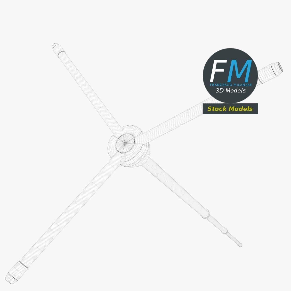 Extendable tripod stand 1 3D model_8