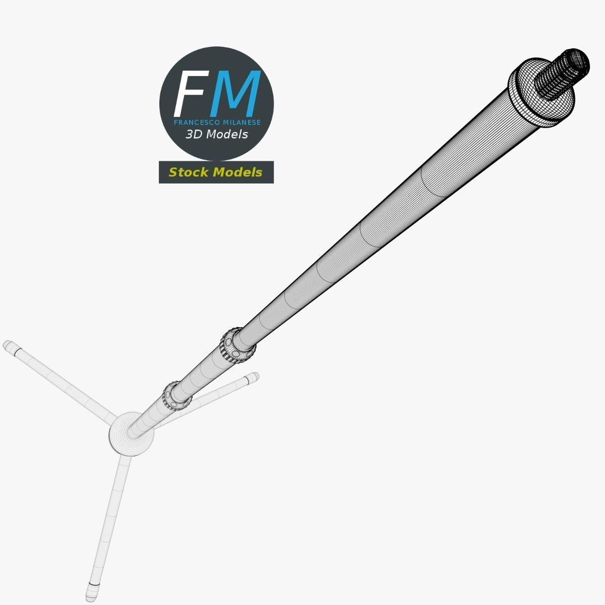 Extendable tripod stand 1 3D model_7