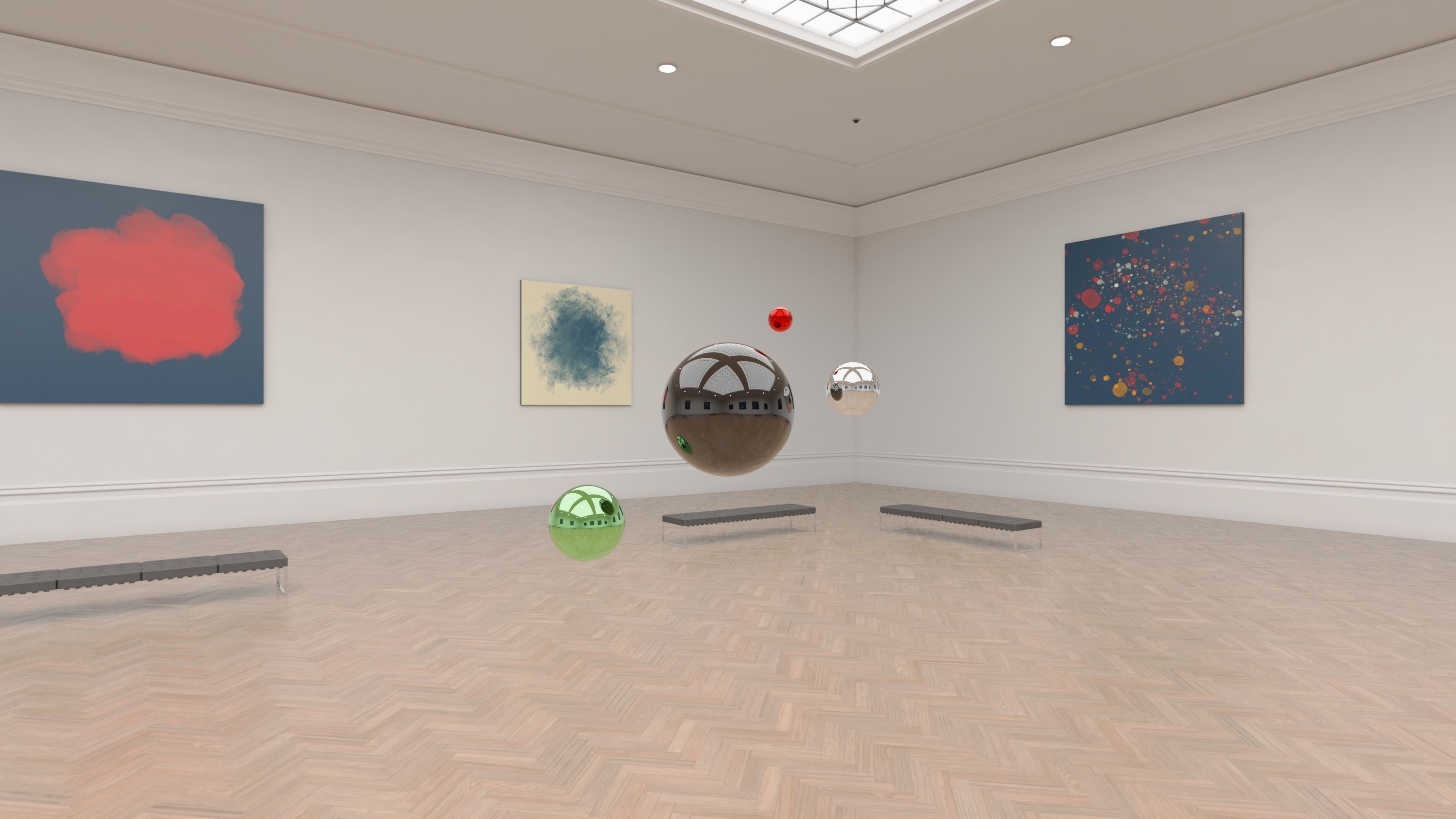 HDRI - Art Museum Gallery Interior 12 - 16384x8192 Texture_19