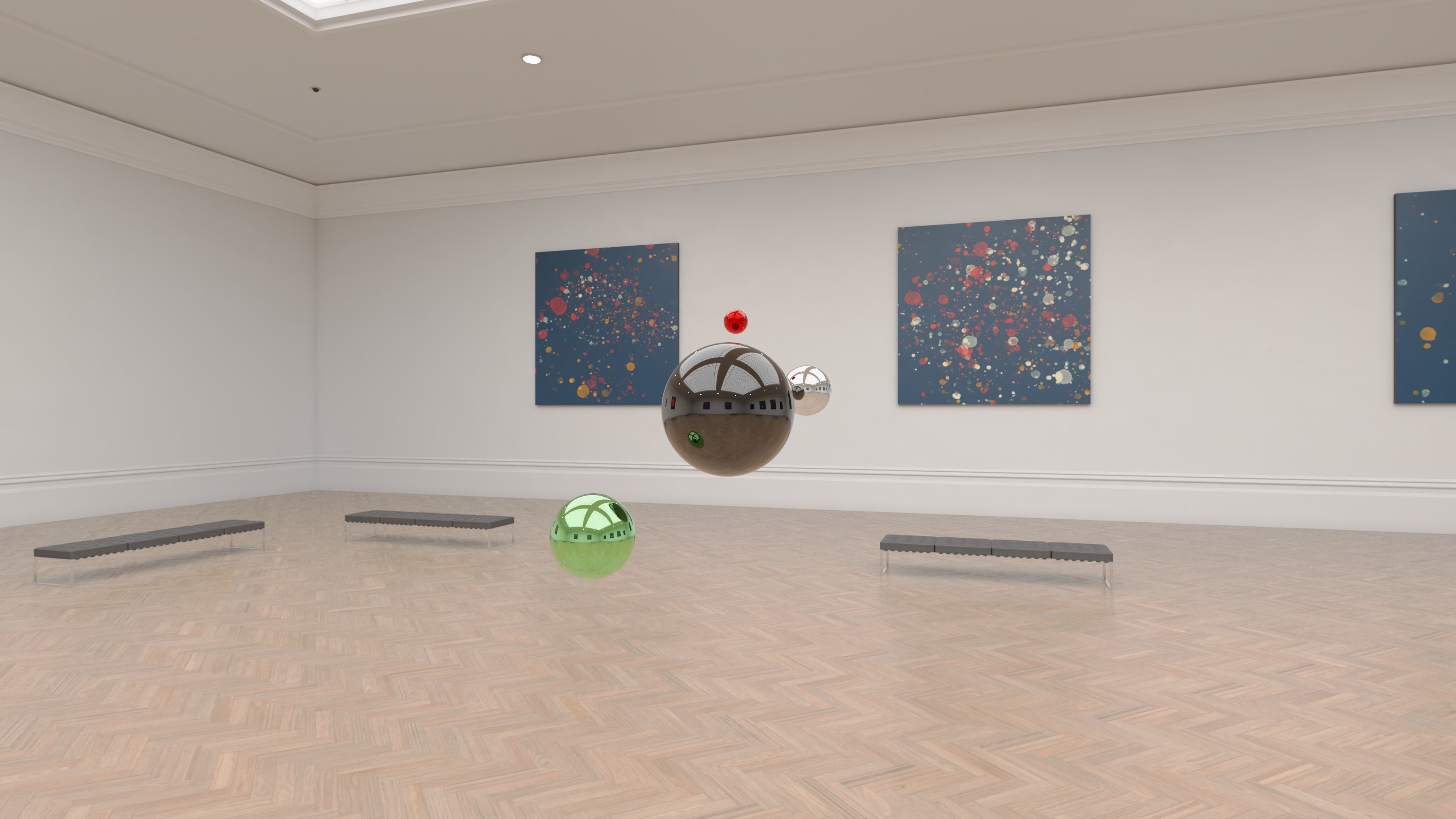 HDRI - Art Museum Gallery Interior 12 - 16384x8192 Texture_17
