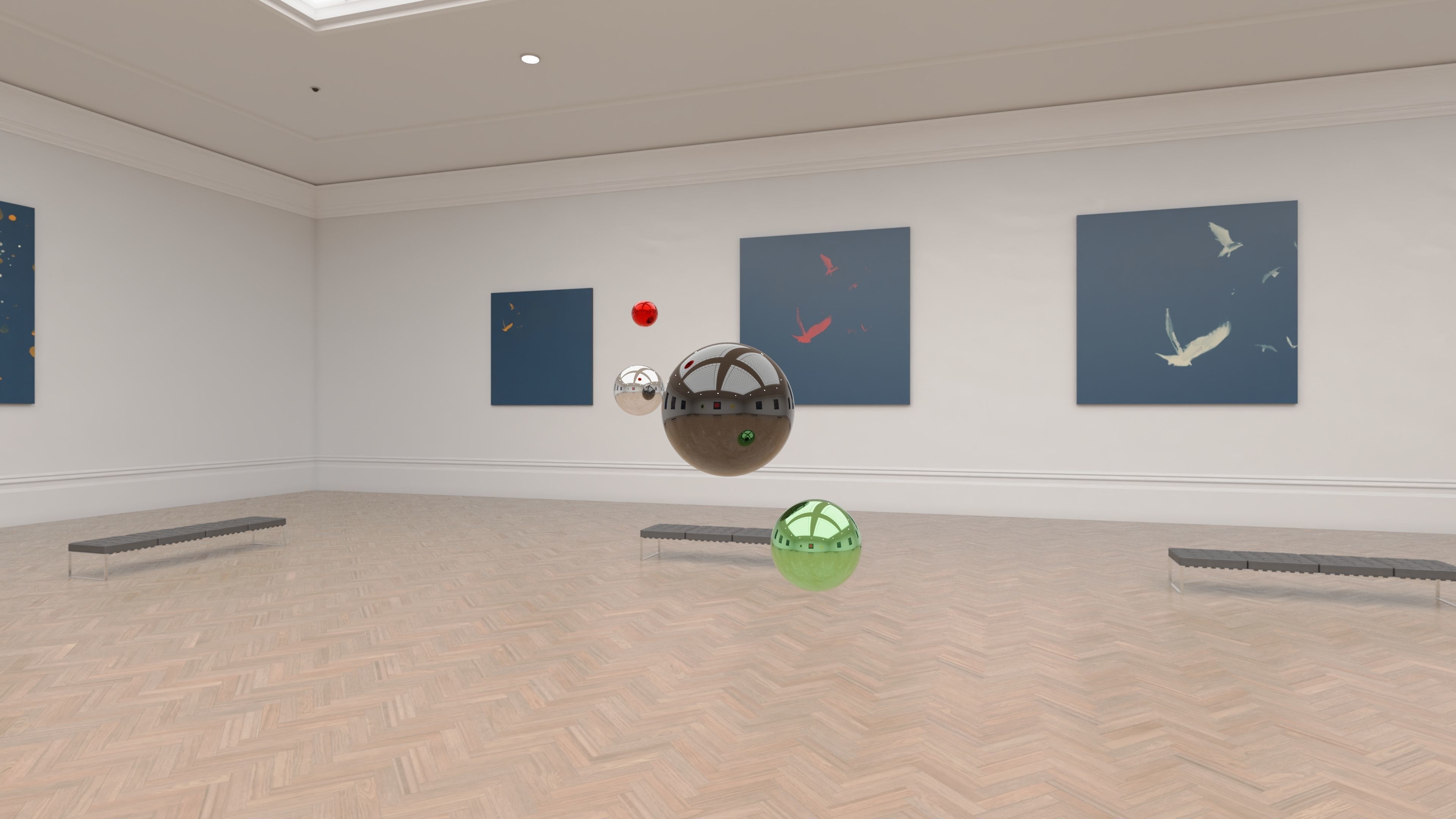 HDRI - Art Museum Gallery Interior 12 - 16384x8192 Texture_12