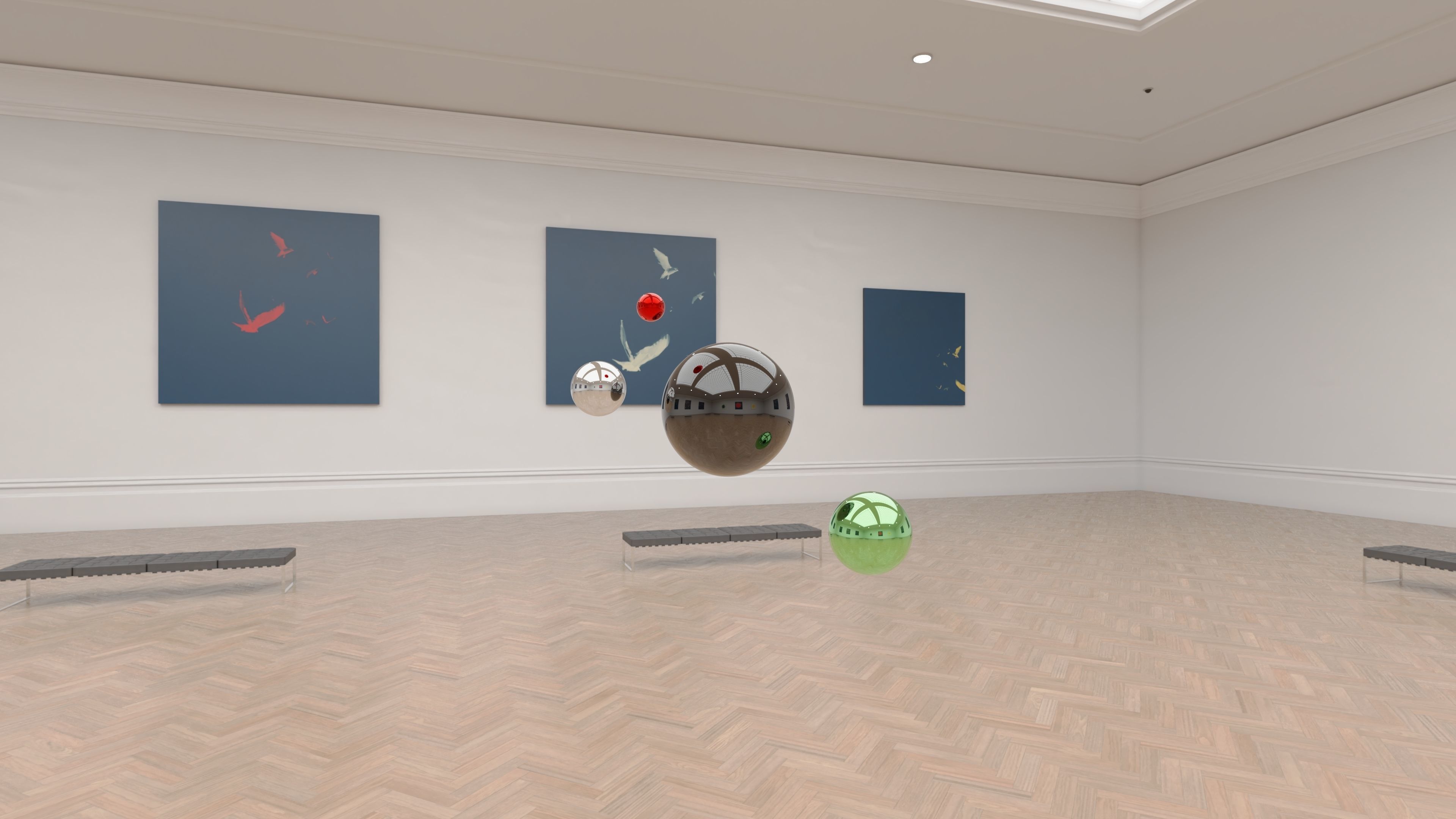 HDRI - Art Museum Gallery Interior 12 - 16384x8192 Texture_10