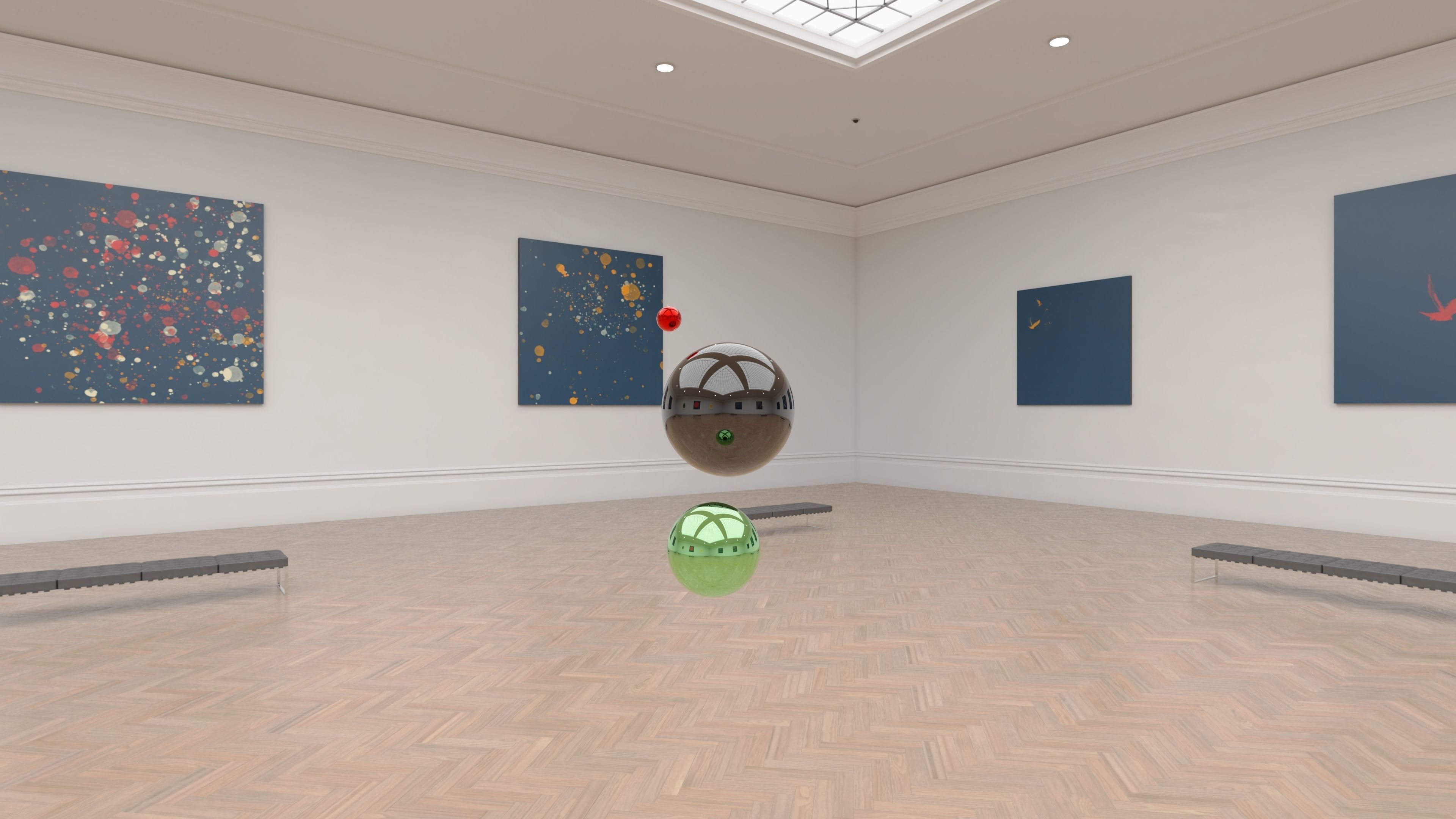 HDRI - Art Museum Gallery Interior 12 - 16384x8192 Texture_14