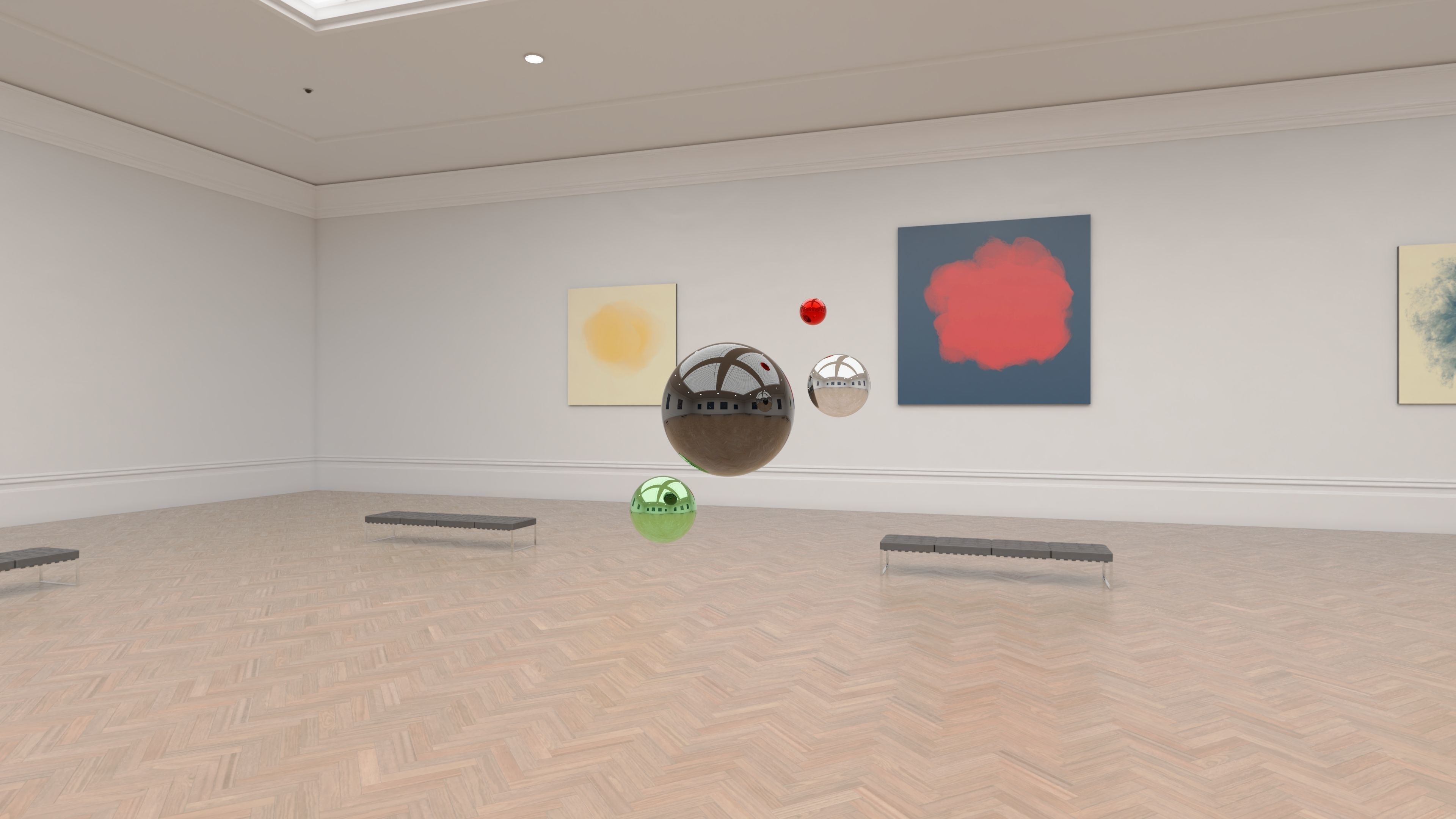 HDRI - Art Museum Gallery Interior 12 - 16384x8192 Texture_2