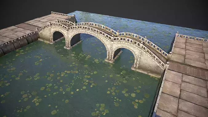 Stone Bridge with Embankment