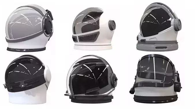 Astronaut space helmets 3D Model Collection