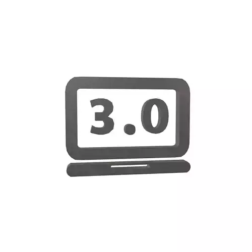 Web 3 Symbol v1 002 Low-poly 3D model