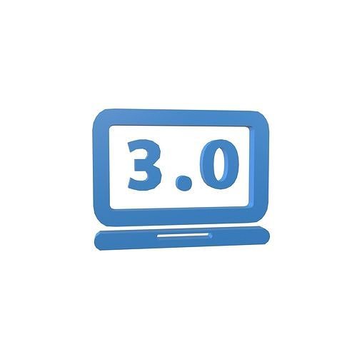 Web 3 Symbol v1 003 Low-poly 3D model