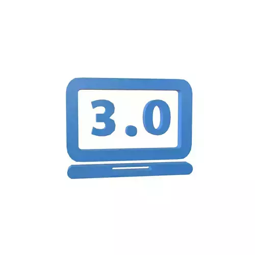 Web 3 Symbol v1 003 Low-poly 3D model