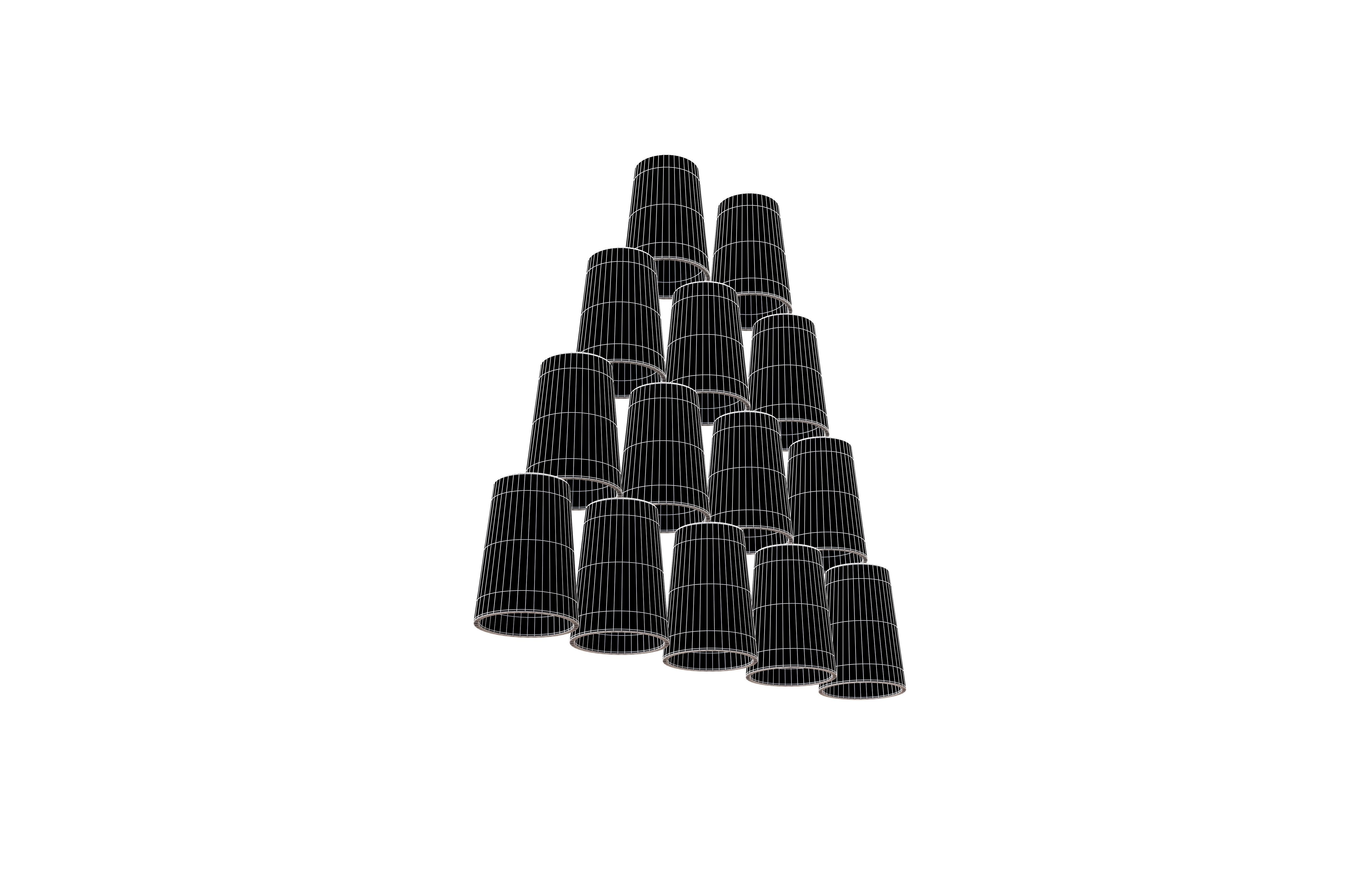 Stacked Cups v1 001 Low-poly 3D model_6
