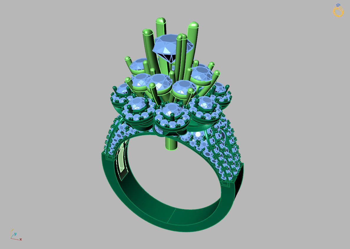 DIAMOND RINGS 3D print model_1