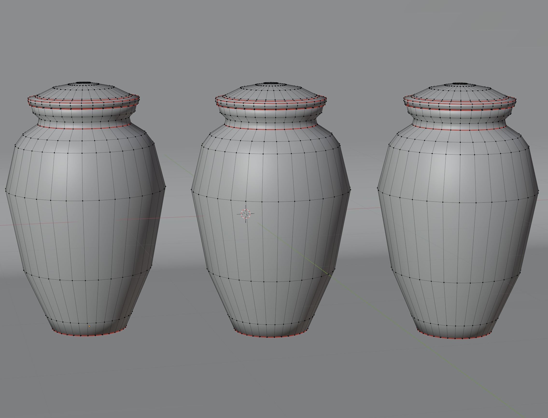 Ash Urns Color Customizable Low-poly 3D model_15