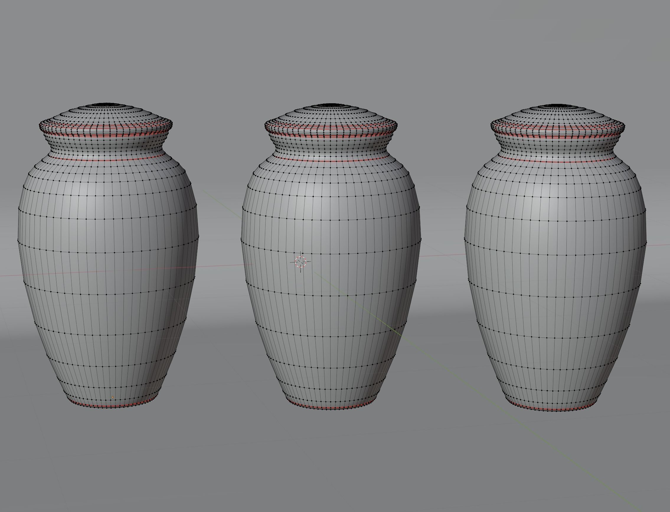 Ash Urns Color Customizable Low-poly 3D model_16