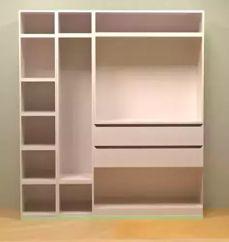 clothest wardrobe with shelves and drawers
