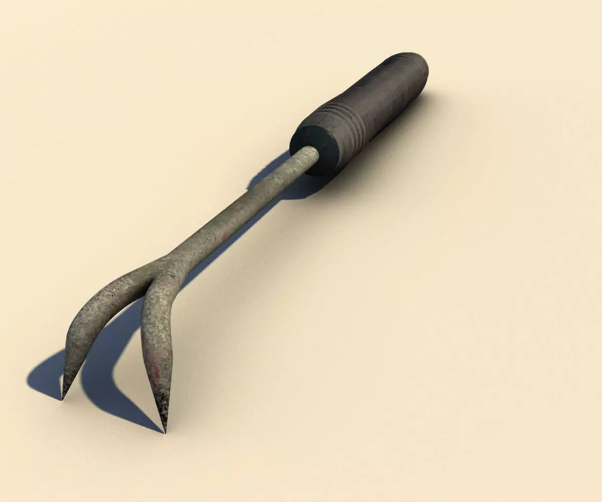 Scraper tool with metal handle 3D model_0