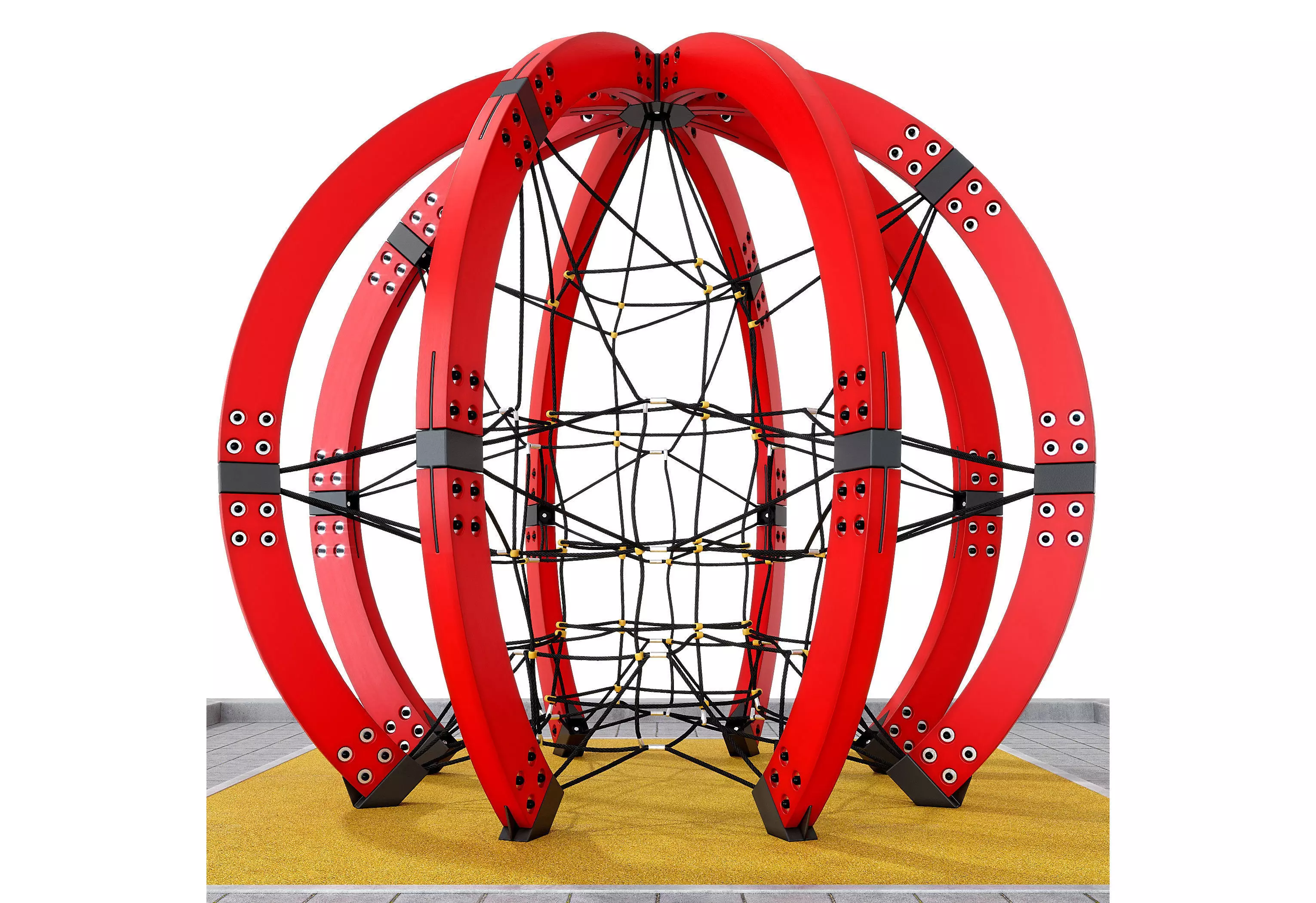 Children play rope complex Sphere 3D model_0