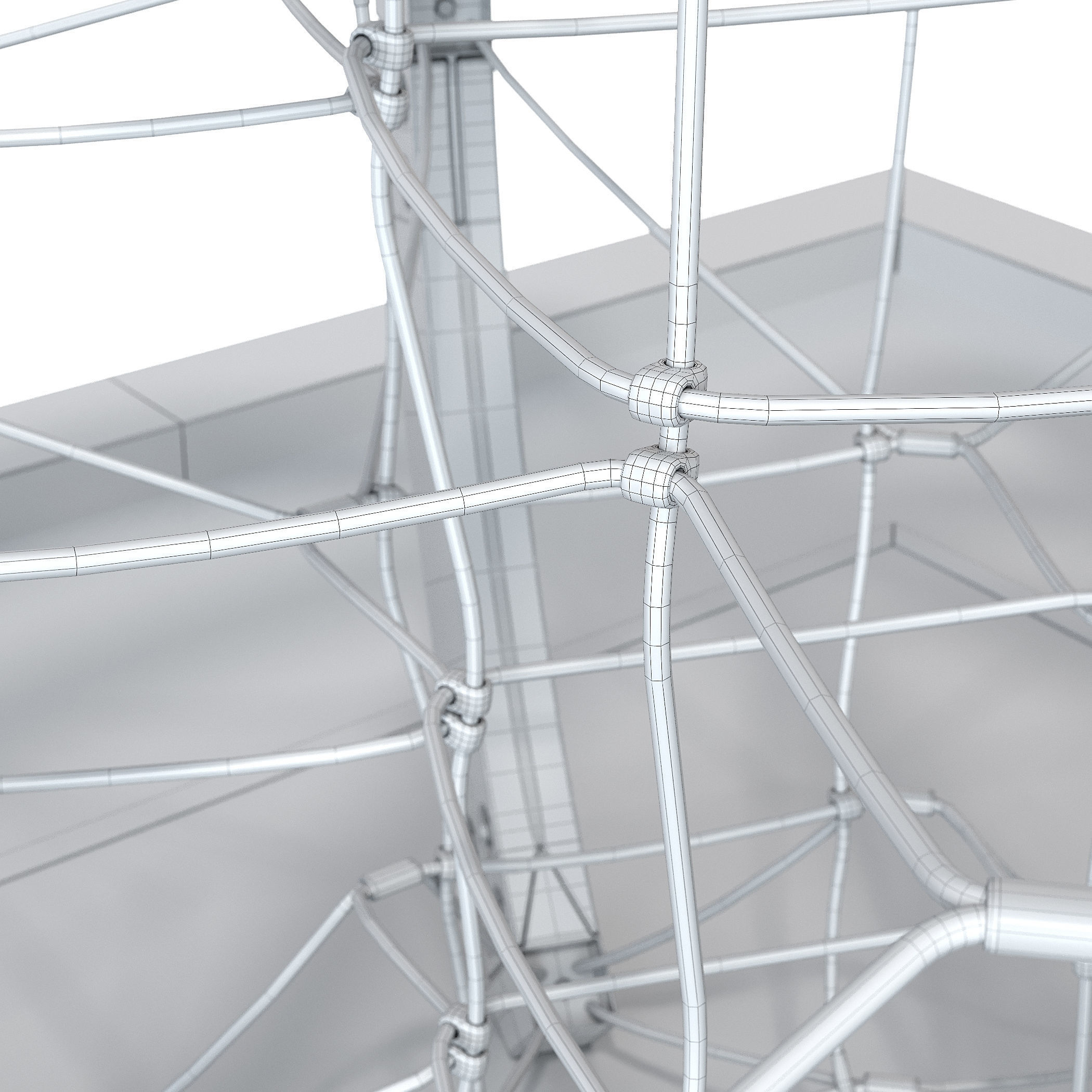 Children play rope complex Sphere 3D model_6