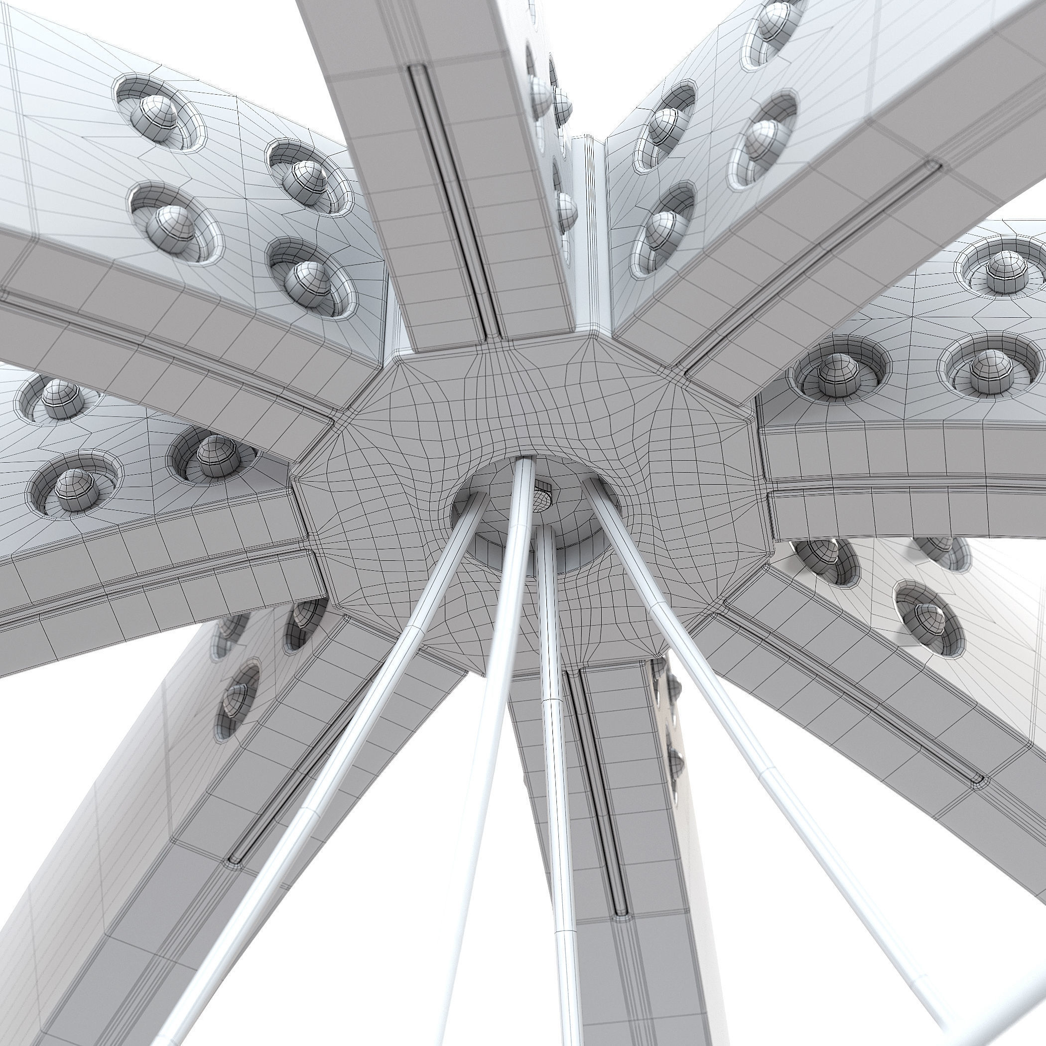 Children play rope complex Sphere 3D model_8