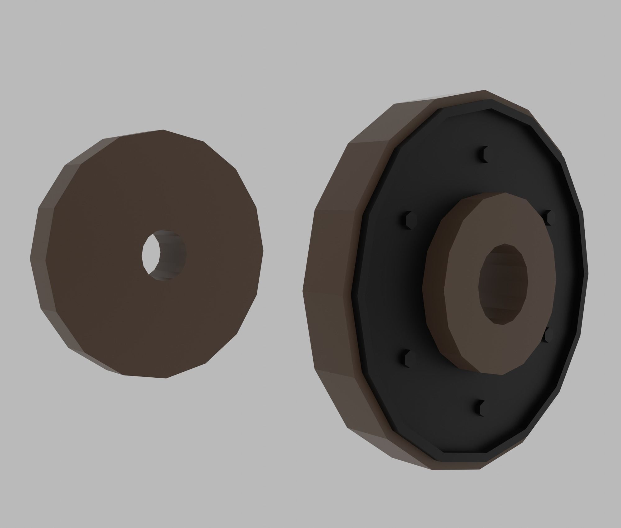 Cannon Low-poly 3D model_17