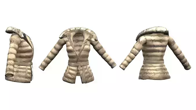 Front Tied Padded Coat