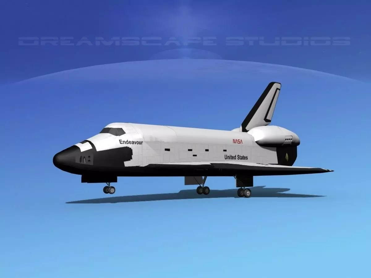 Space Shuttle Endeavour Landing MP 2-3 3D model