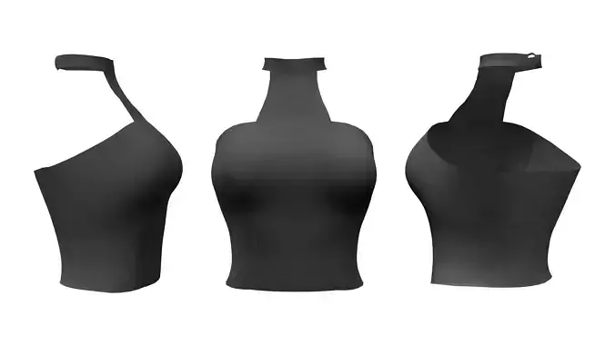 High-Neck Racer-Front Crop Top