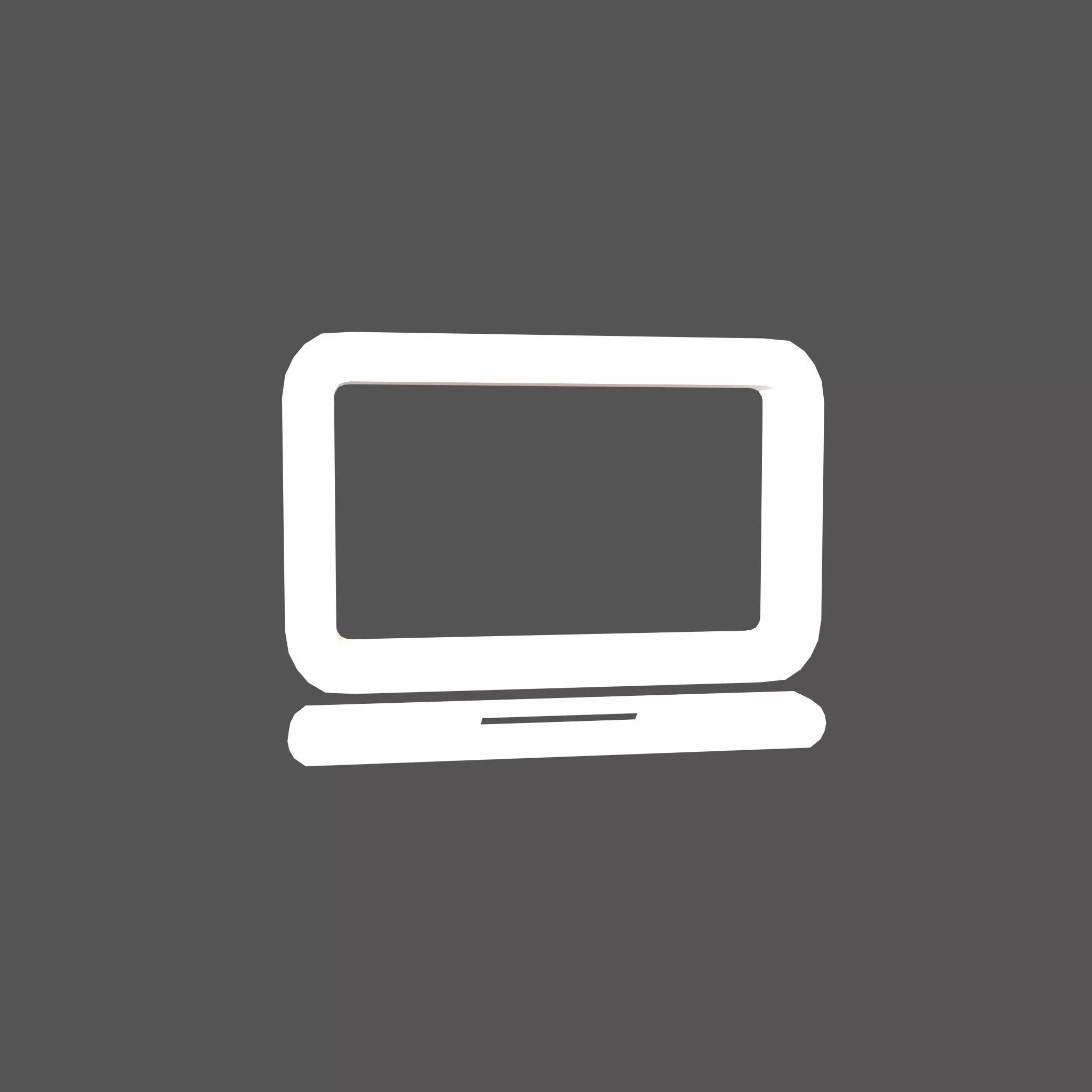 Computer Symbol v1 001 Low-poly 3D model_0