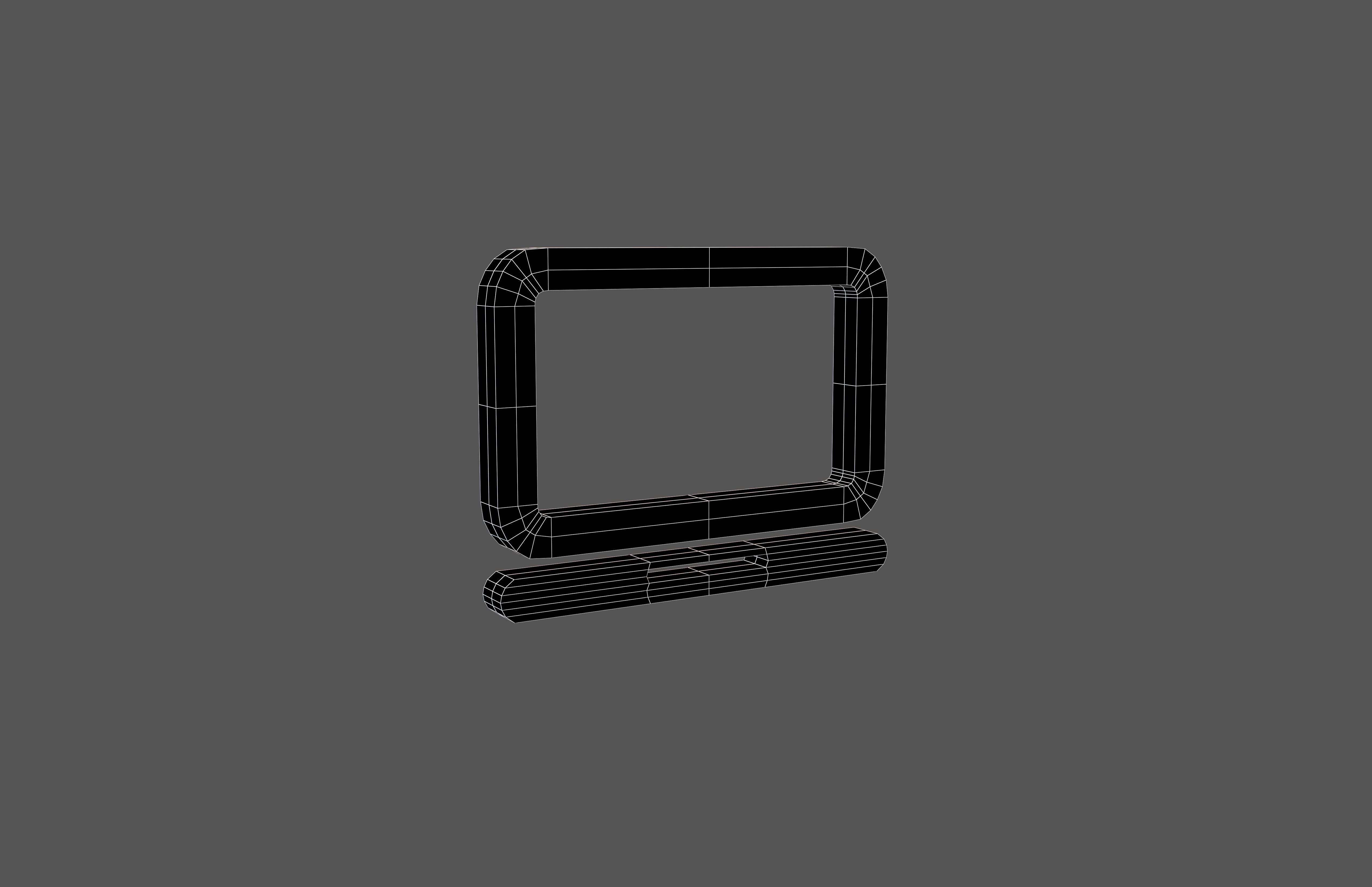 Computer Symbol v1 001 Low-poly 3D model_6
