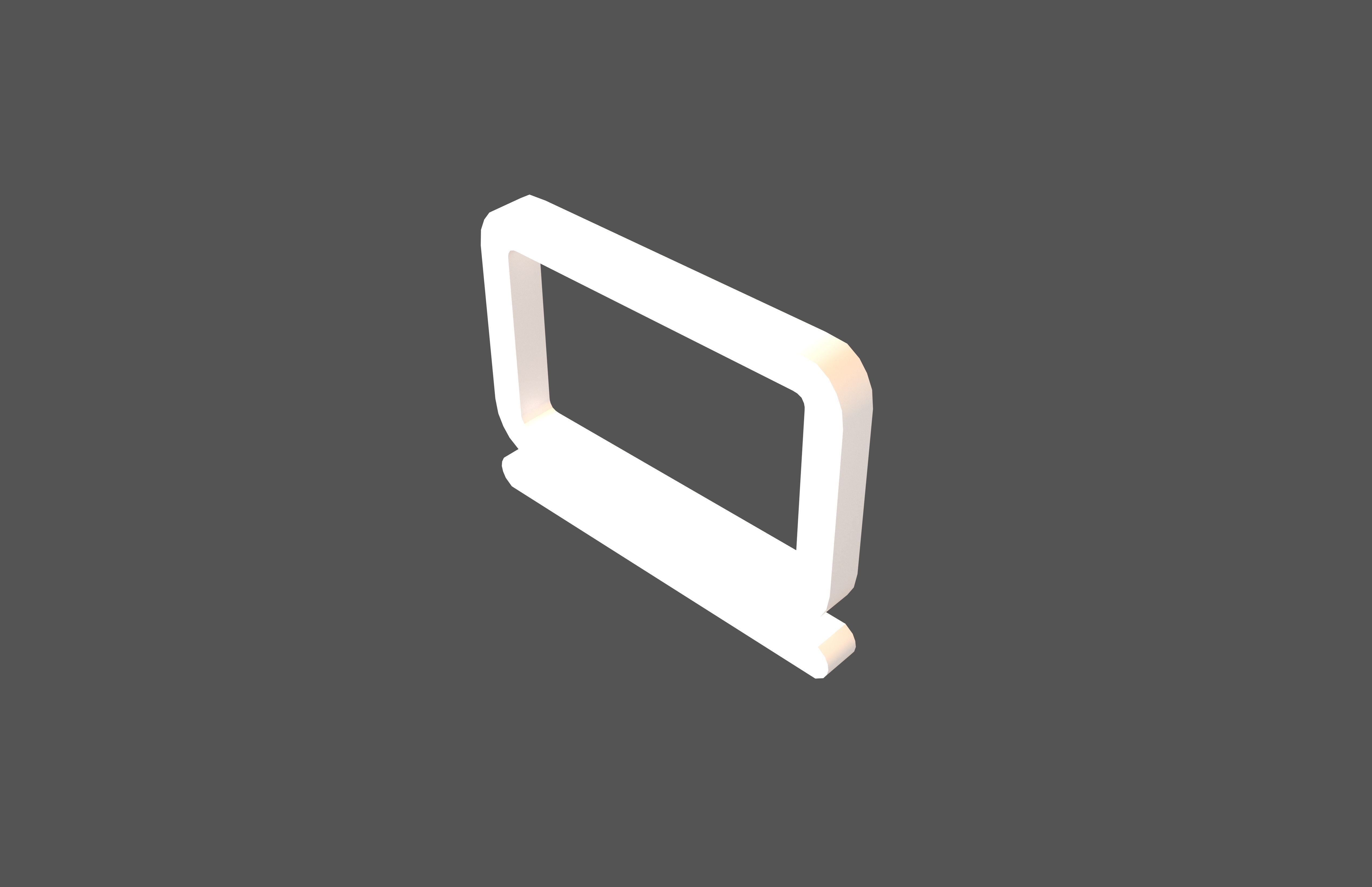 Computer Symbol v1 001 Low-poly 3D model_2