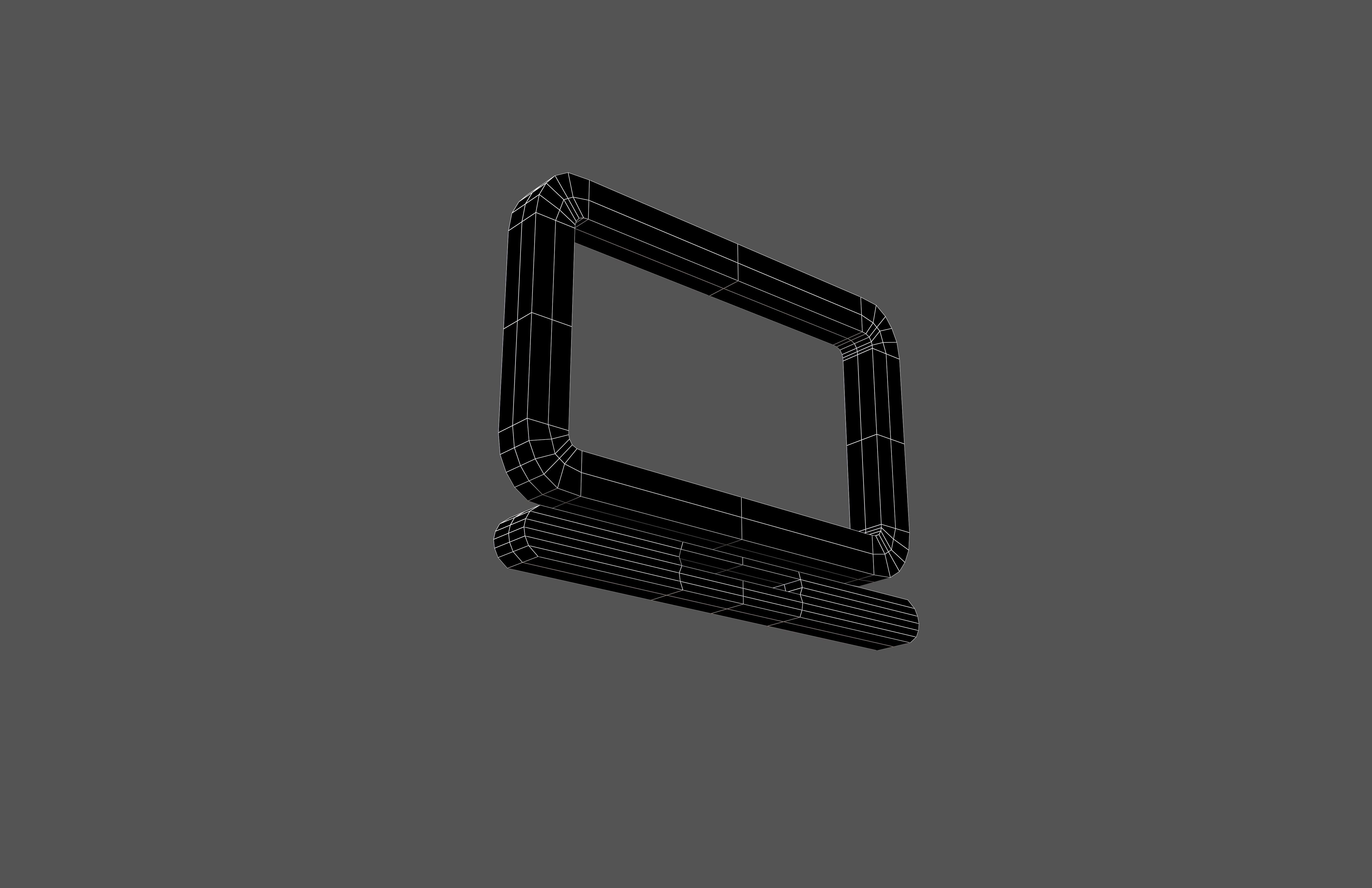 Computer Symbol v1 001 Low-poly 3D model_5