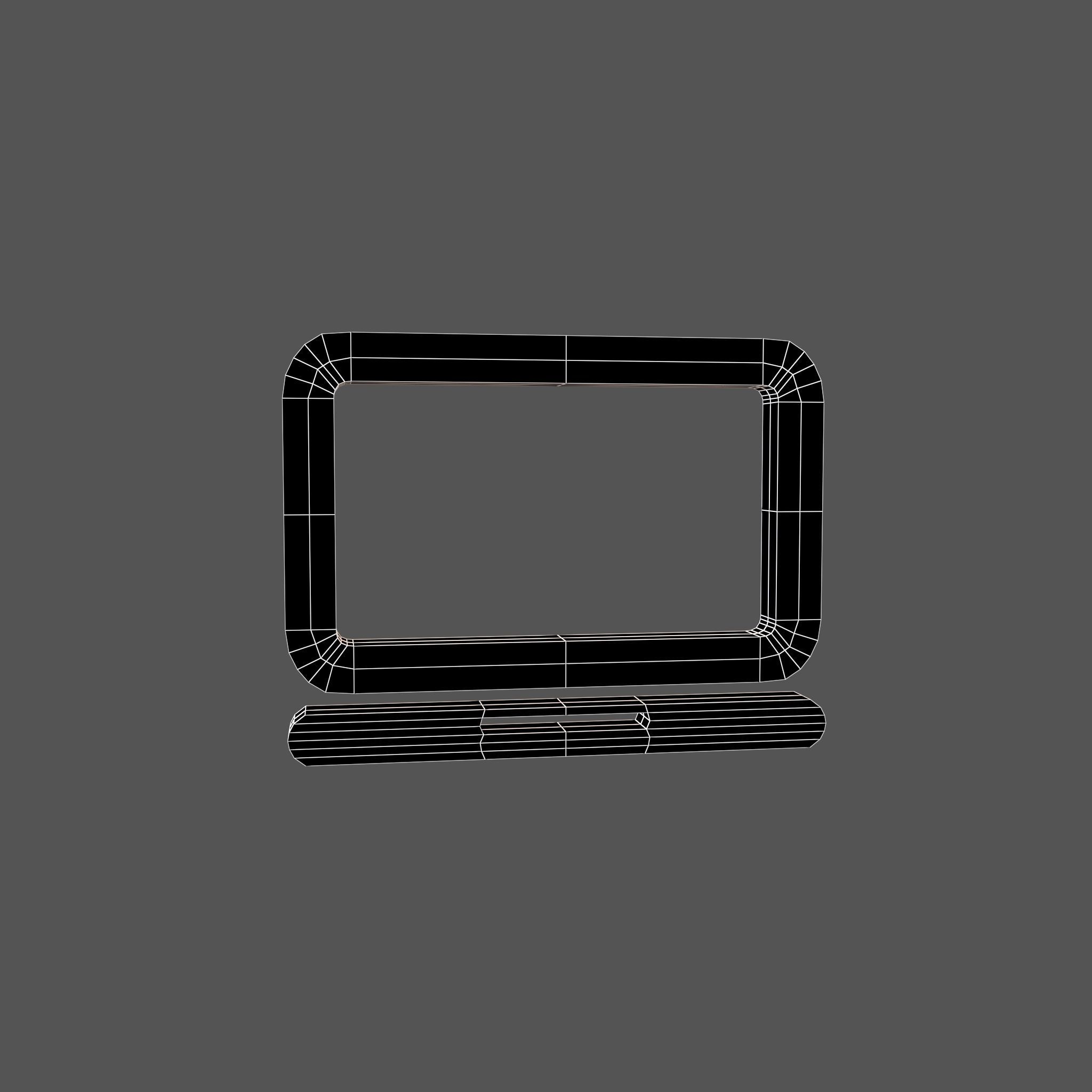 Computer Symbol v1 001 Low-poly 3D model_4