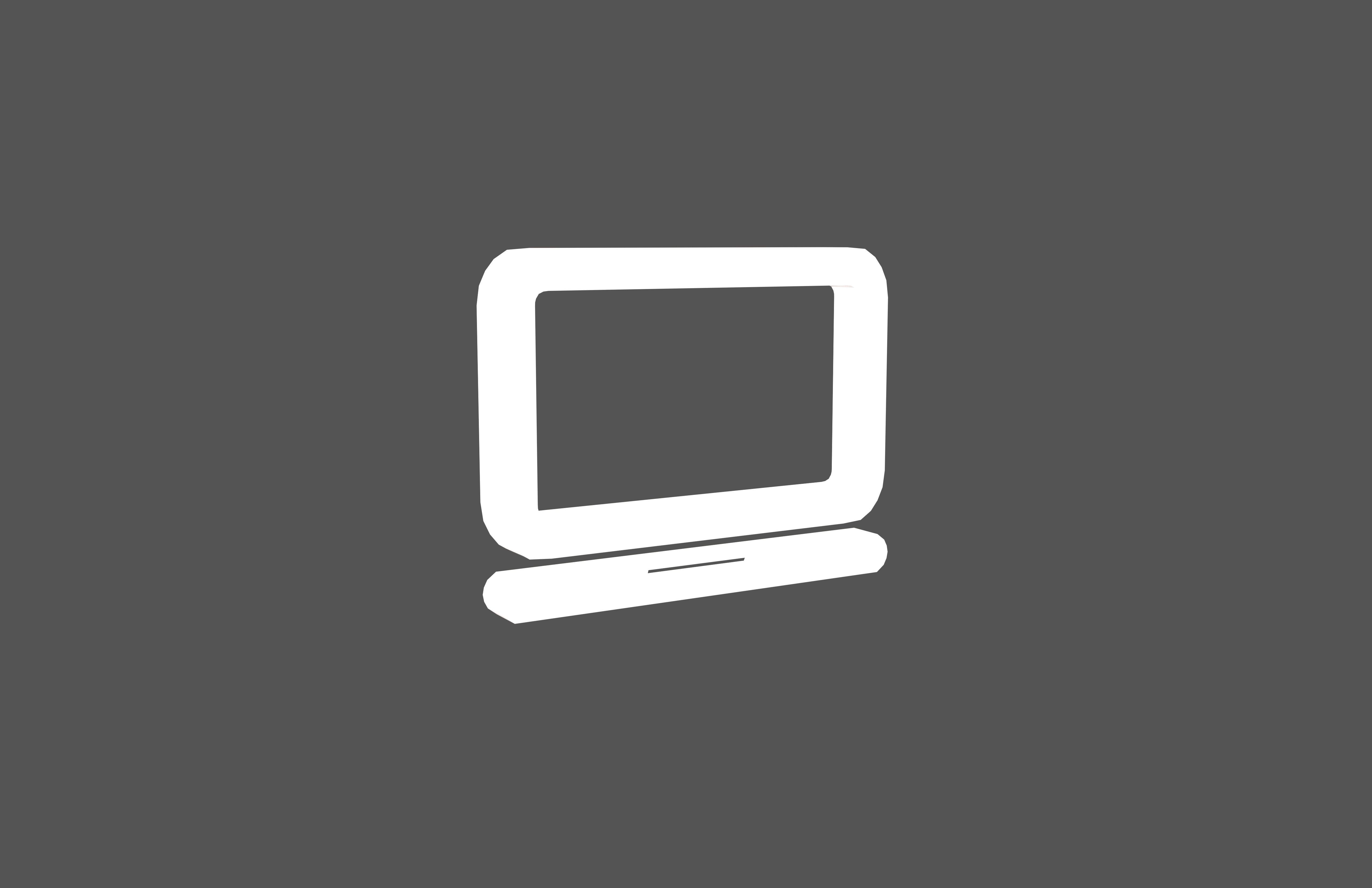 Computer Symbol v1 001 Low-poly 3D model_1