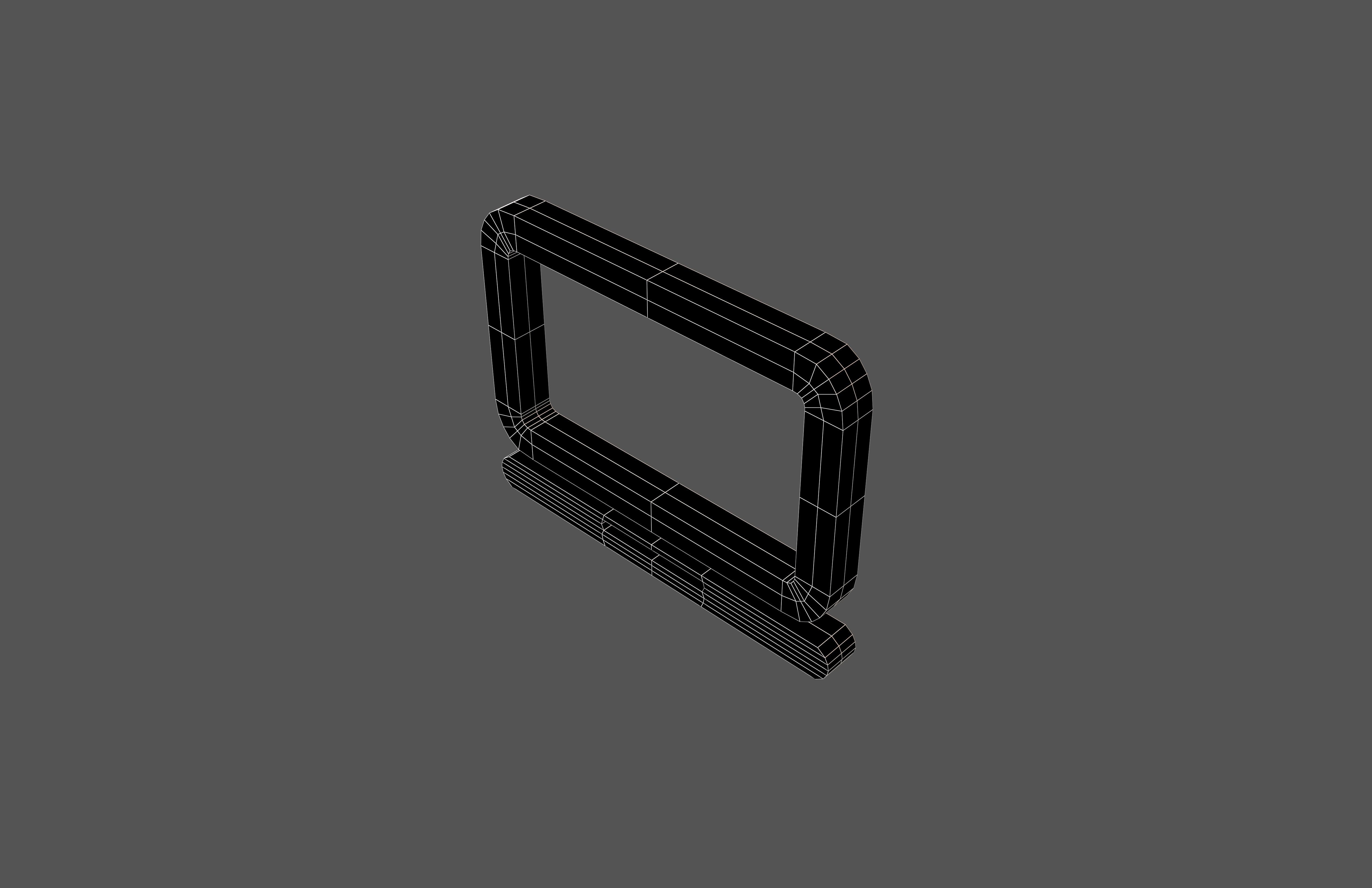 Computer Symbol v1 001 Low-poly 3D model_7