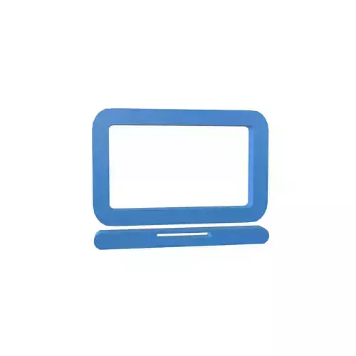 Computer Symbol v1 003 Low-poly 3D model