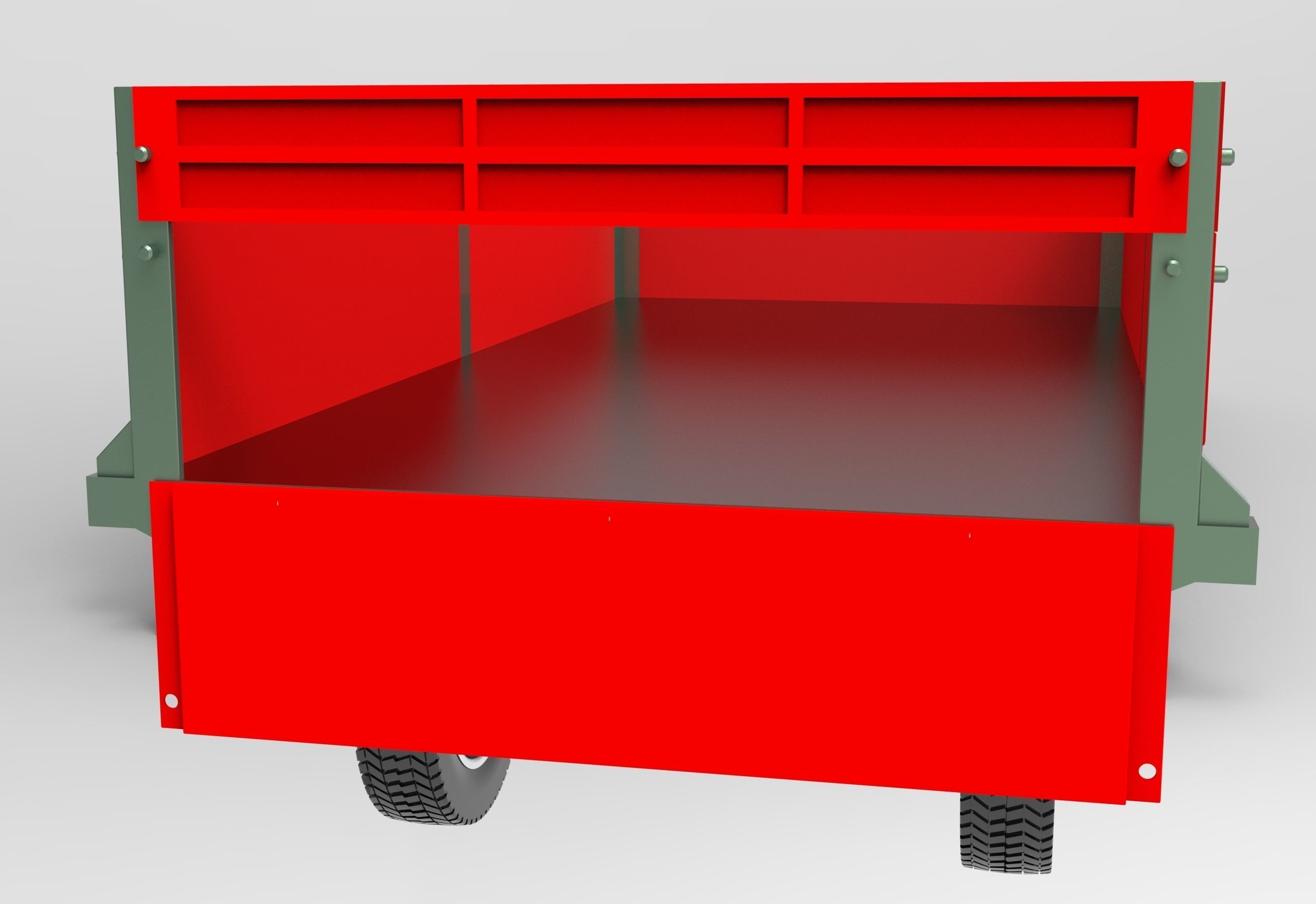 Tractor Trailer Low-poly 3D model_11