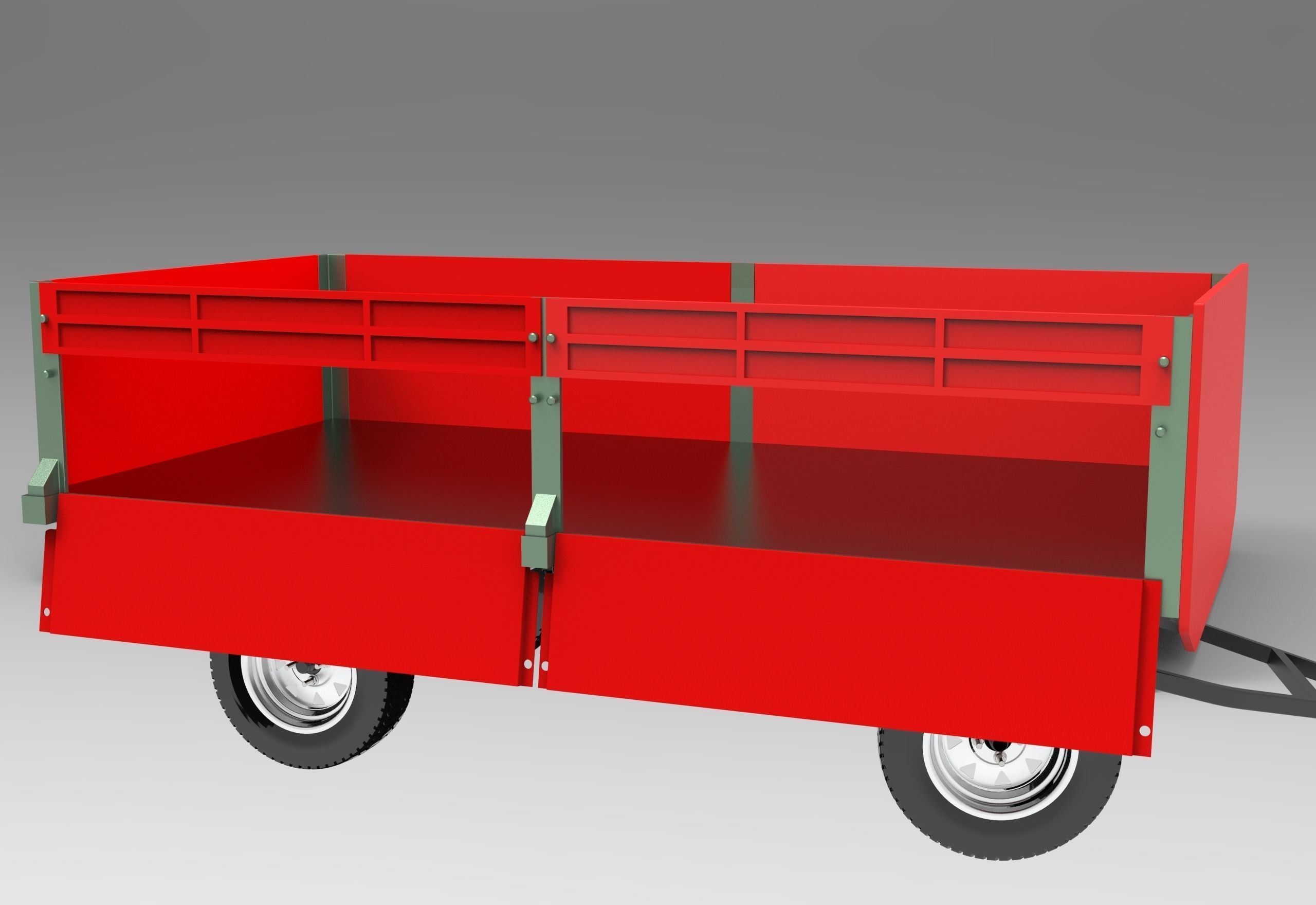 Tractor Trailer Low-poly 3D model_14