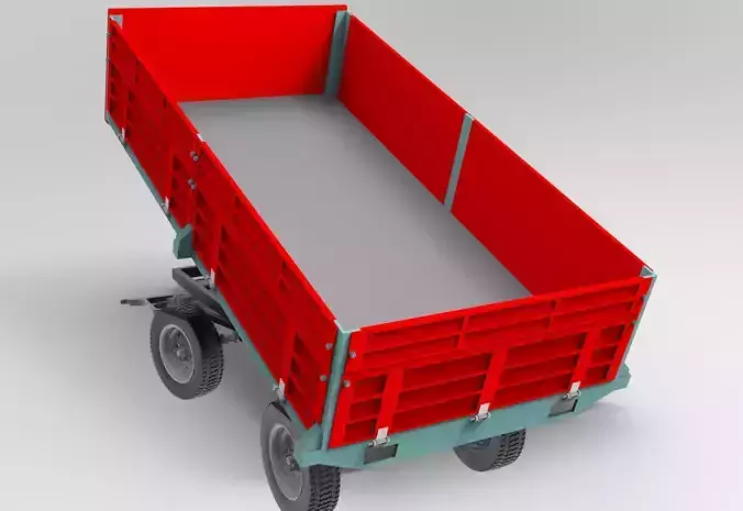 Tractor Trailer Low-poly 3D model
