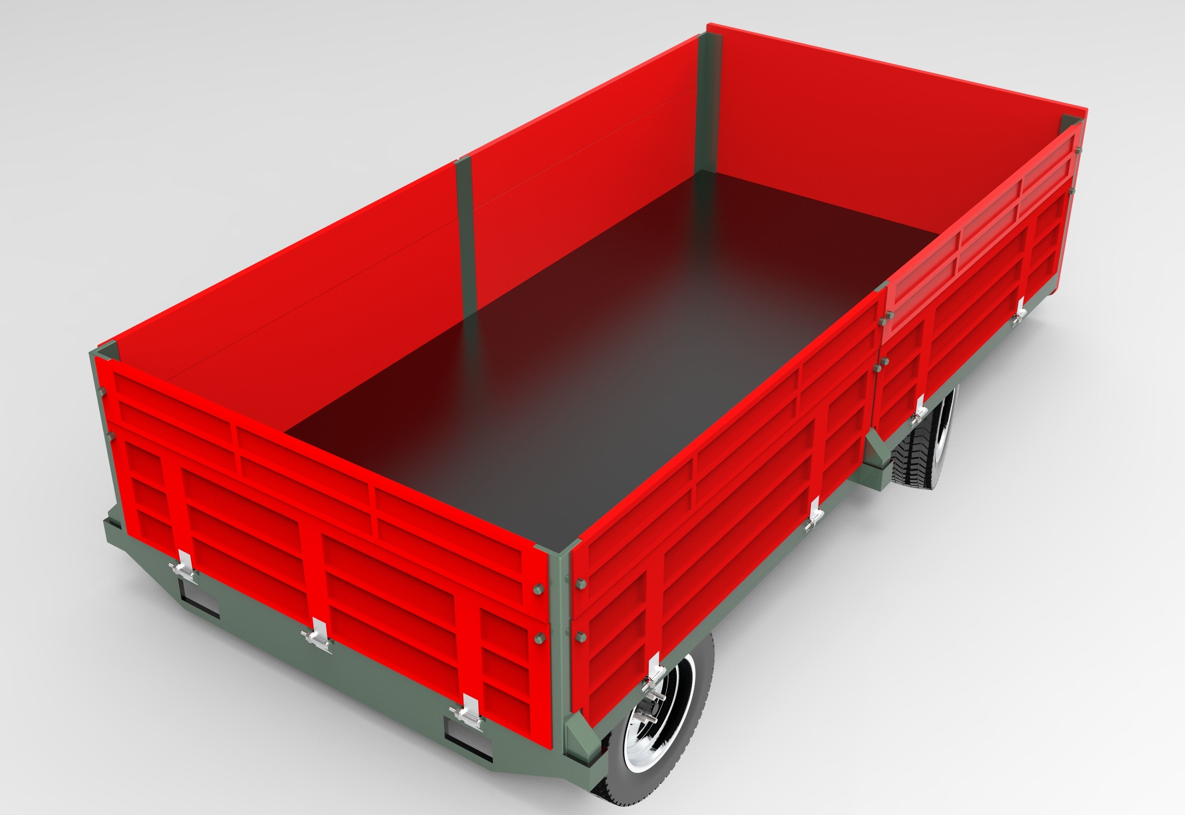 Tractor Trailer Low-poly 3D model_8