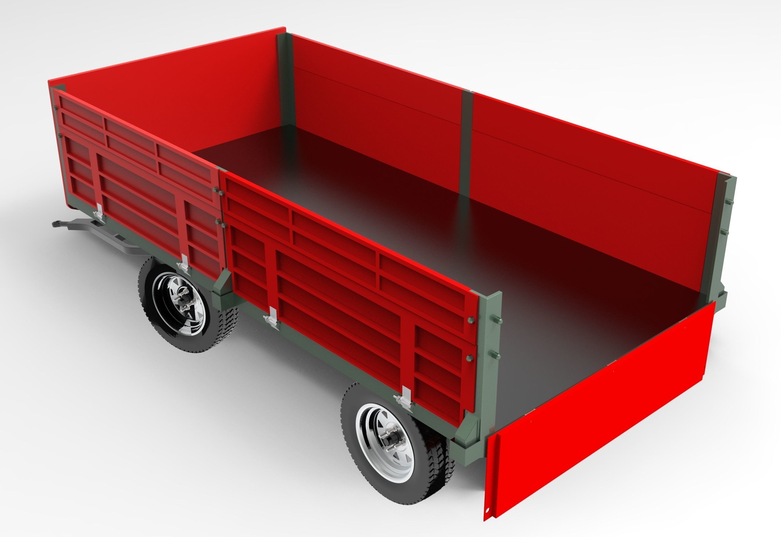 Tractor Trailer Low-poly 3D model_5