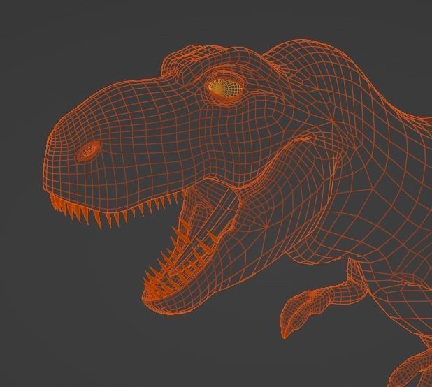 Tyrannosaurus Rex Model - texture painted with bump 3D model_18