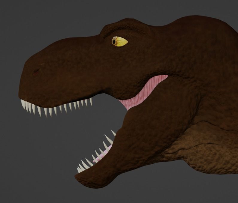 Tyrannosaurus Rex Model - texture painted with bump 3D model_13