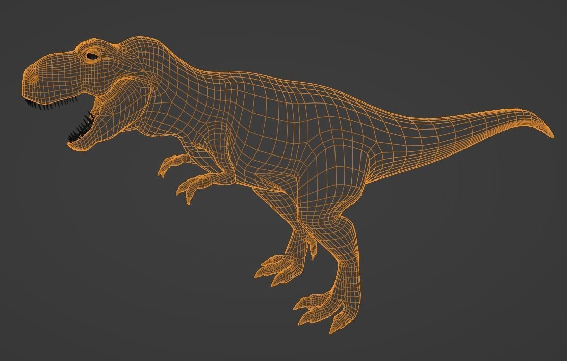 Tyrannosaurus Rex Model - texture painted with bump 3D model_17