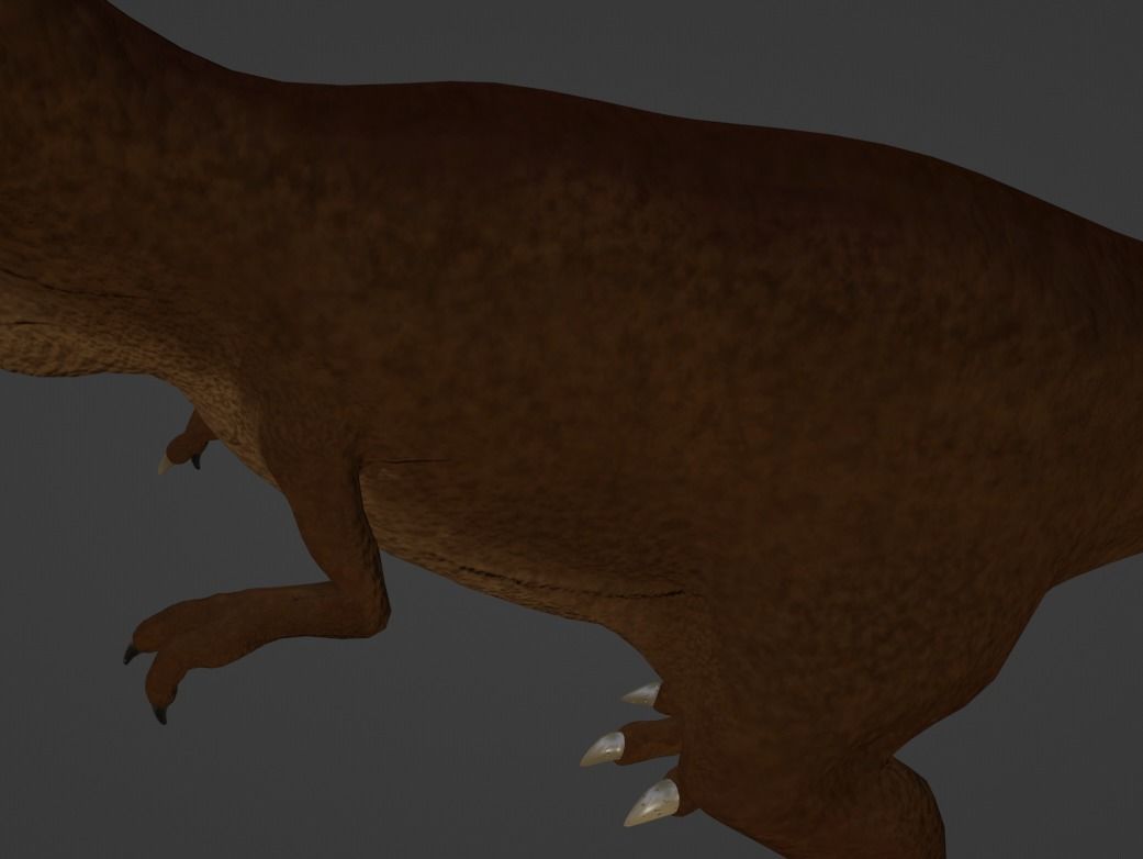 Tyrannosaurus Rex Model - texture painted with bump 3D model_10