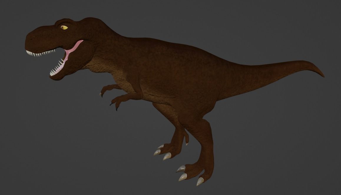 Tyrannosaurus Rex Model - texture painted with bump 3D model_12