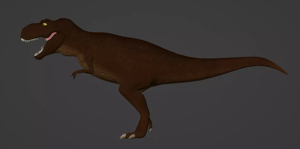 Tyrannosaurus Rex Model - texture painted with bump 3D model_0